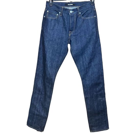 Baldwin The Reed Straight Leg Jean in Dark Wash Selvage Denim Jean NWT Size 28 - Picture 3 of 10